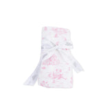 Puppy Toile Pink - Swaddle Blanket