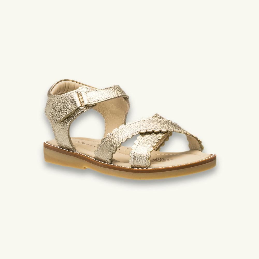Bloom Sandal | Gold Leather