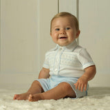 Pima Jersey Smocked Top and Short Set