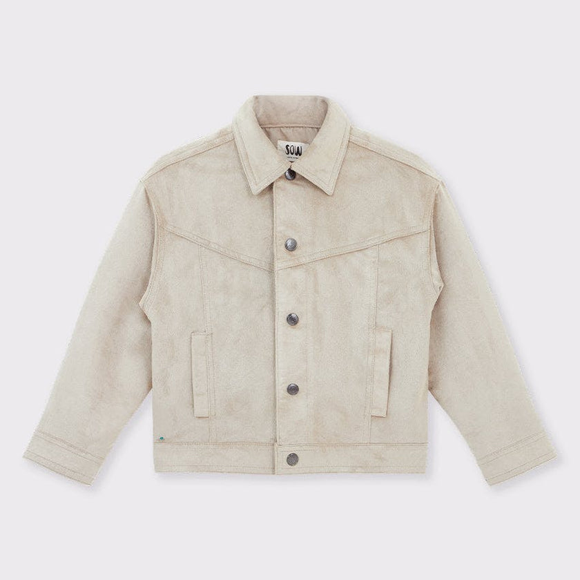 Faux Suede Trucker Jacket