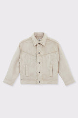 Faux Suede Trucker Jacket