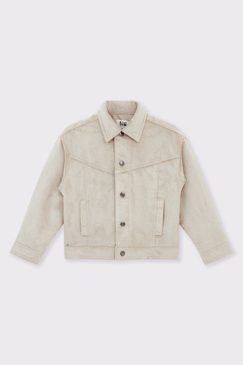 Faux Suede Trucker Jacket