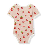 Strawberry Organic Cotton Short Sleeve One Piece