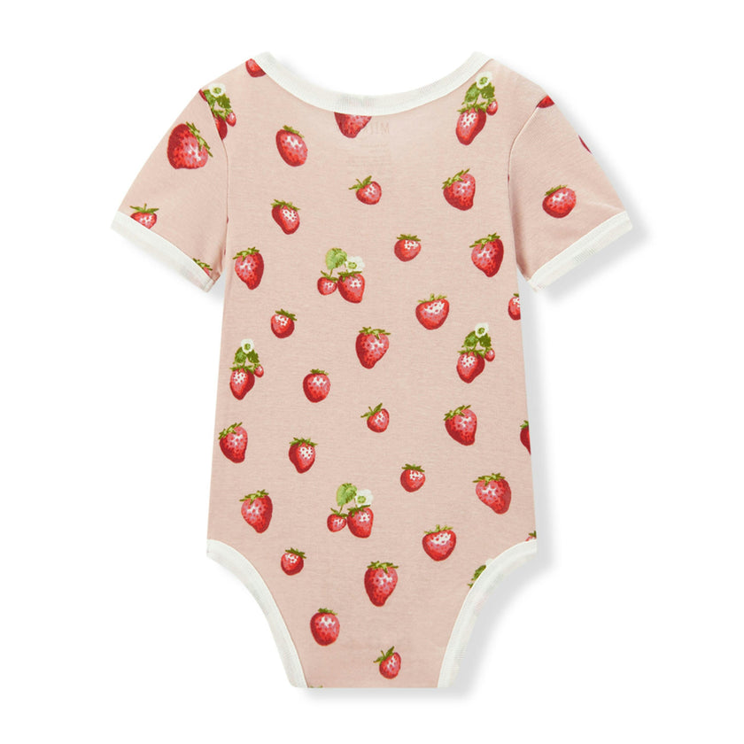 Strawberry Organic Cotton Short Sleeve One Piece