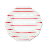 Candy Apple Frenchie Striped Large Plates