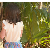 Mary Blouse in  White Pointelle