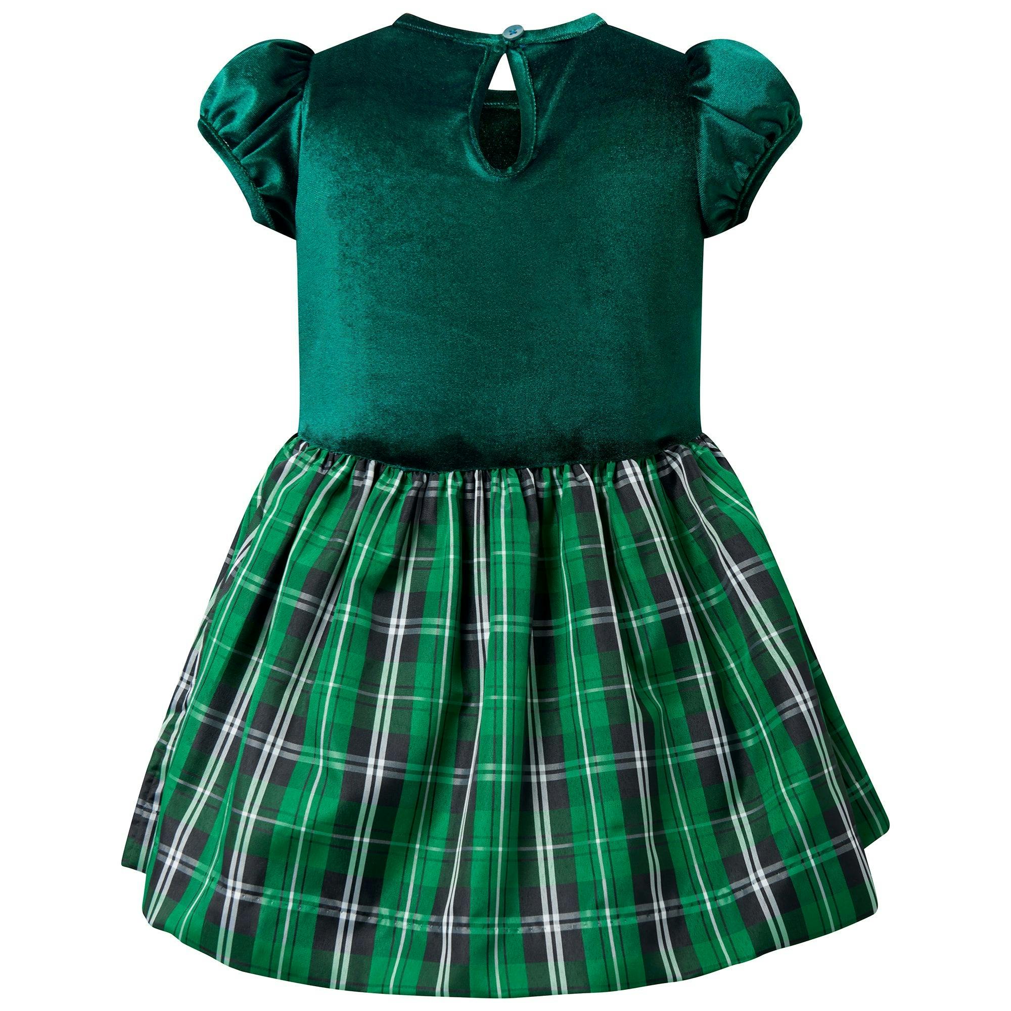 Velvet Check Party Dress