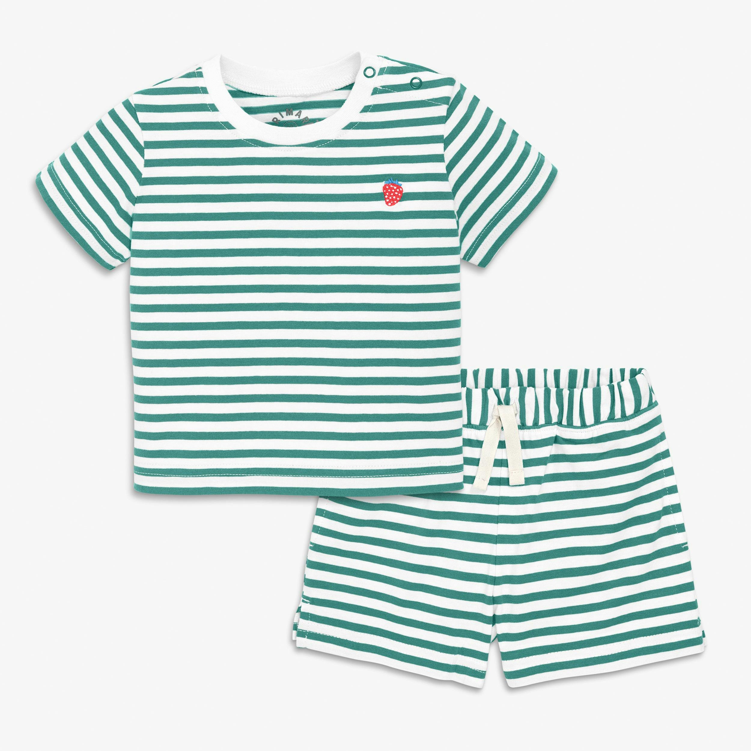 Clearance baby stripe embroidered set
