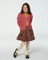 Milano Plaid Asymmetrical Flounce Mini Skirt