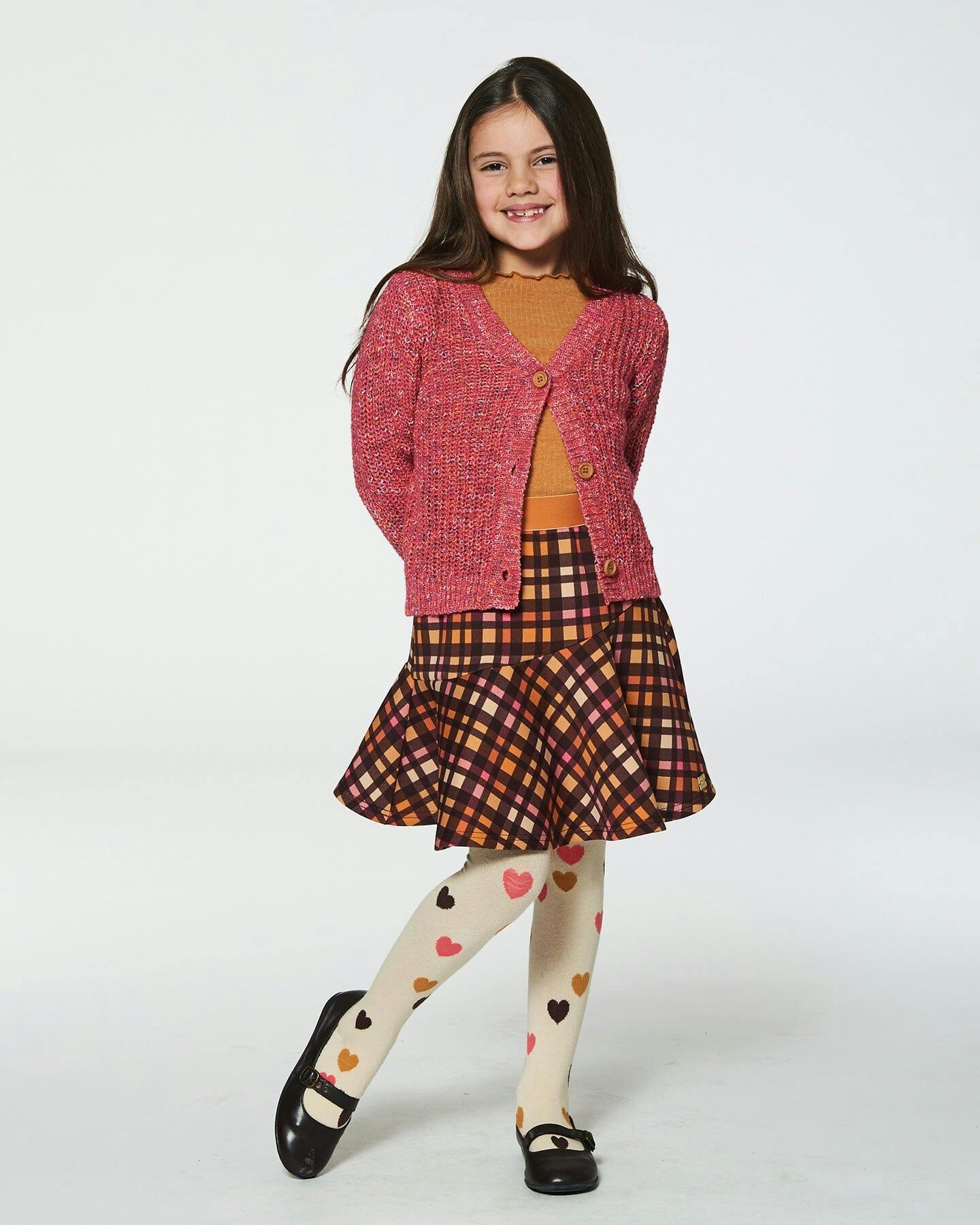 Milano Plaid Asymmetrical Flounce Mini Skirt