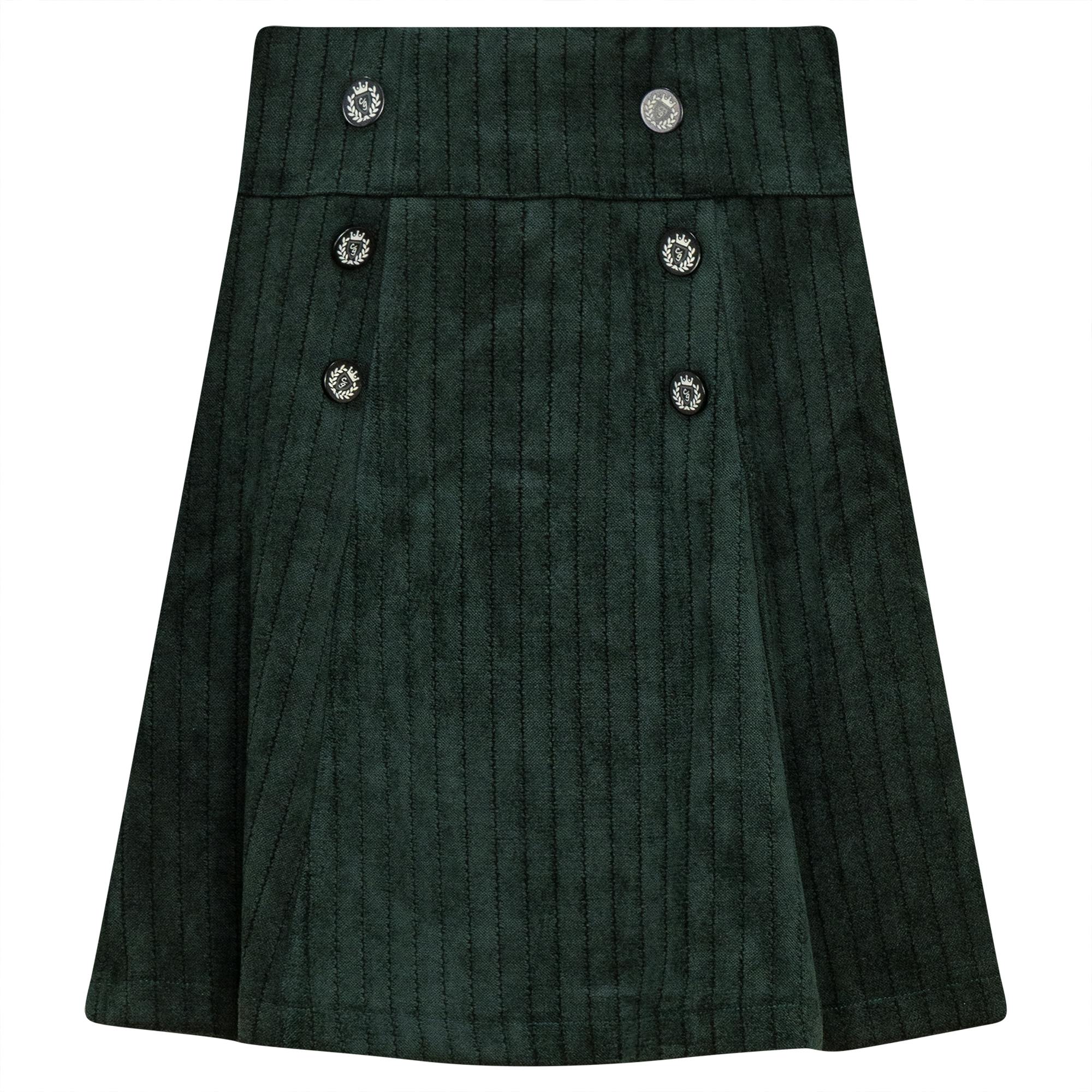 Stripe Velour Skirt Black