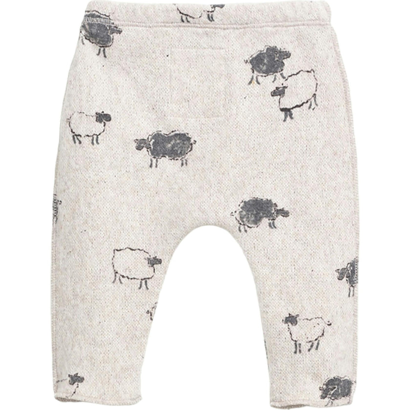 Graphic Print Elastic Waistband Coconut Button Leggings