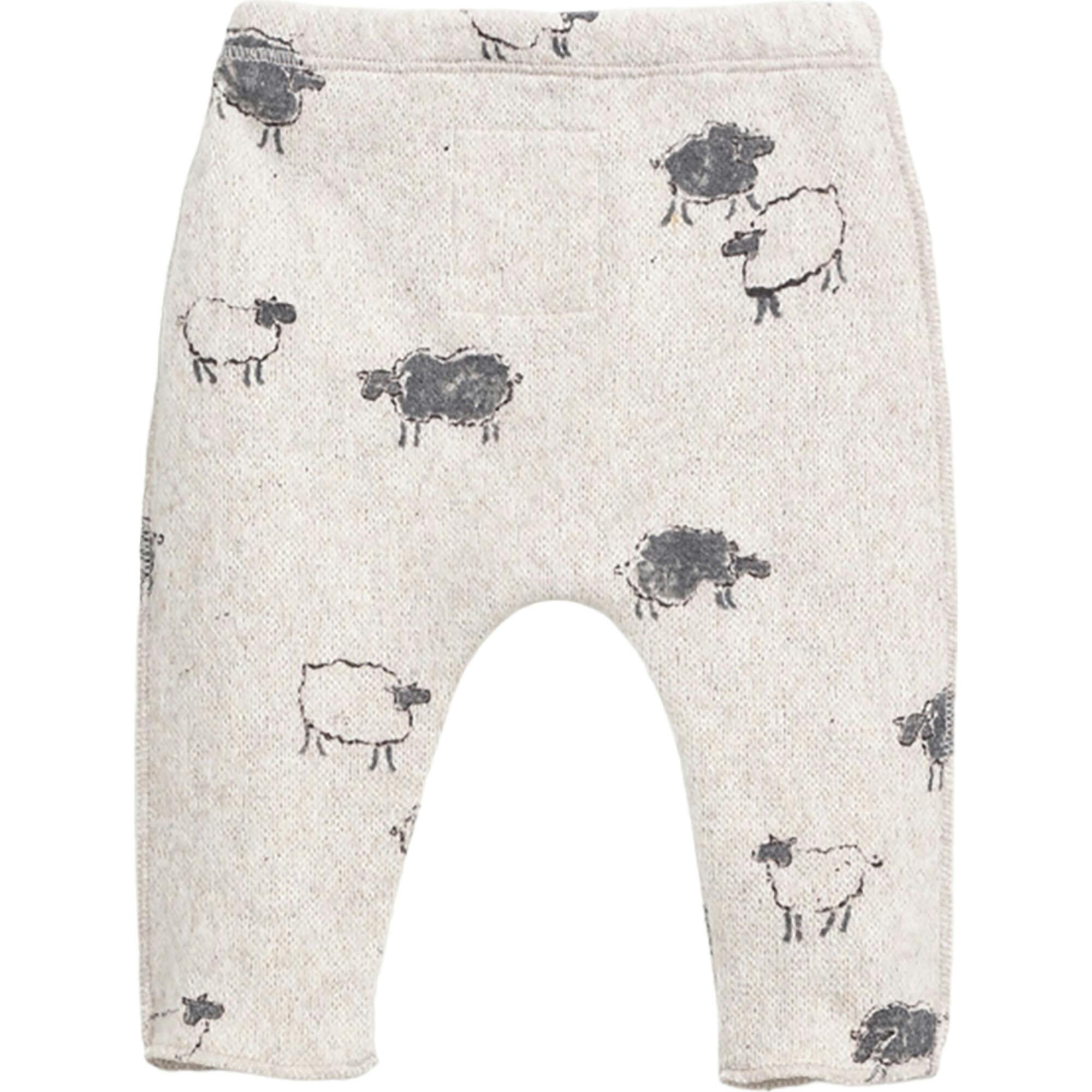 Graphic Print Elastic Waistband Coconut Button Leggings