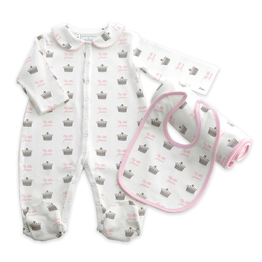 My Little Princess Babygro, Bib, and Blanket Set