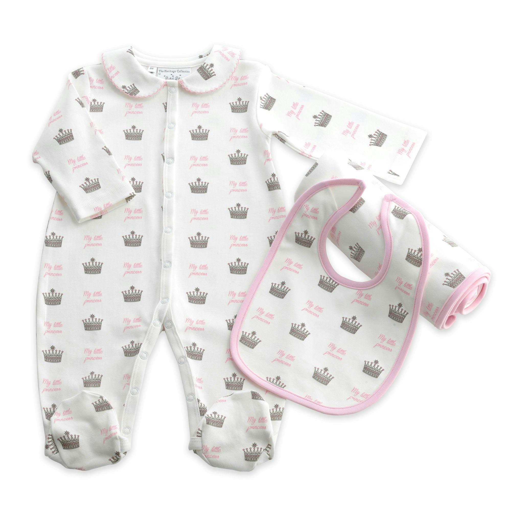 My Little Princess Babygro, Bib, and Blanket Set