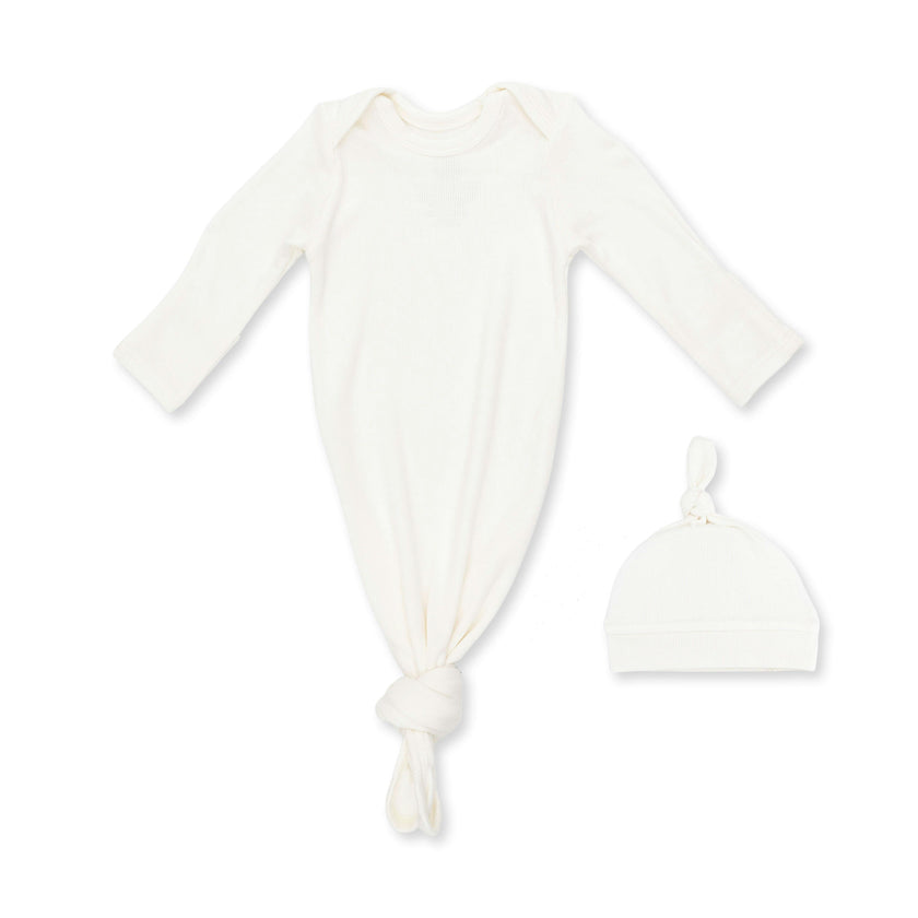 Solid Snow White - Knotted Gown and Knotted Hat