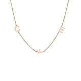 Block Initials Station Necklace