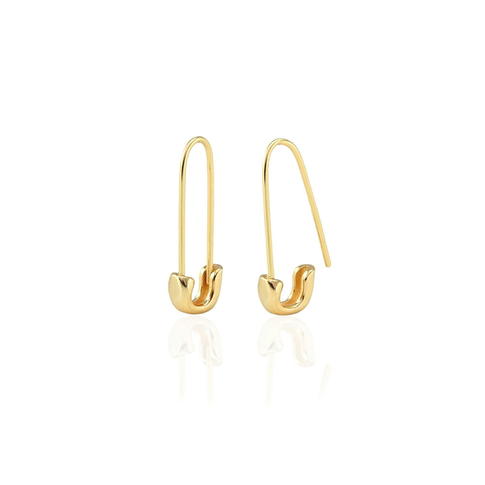 Safety Pin Hoop Earrings