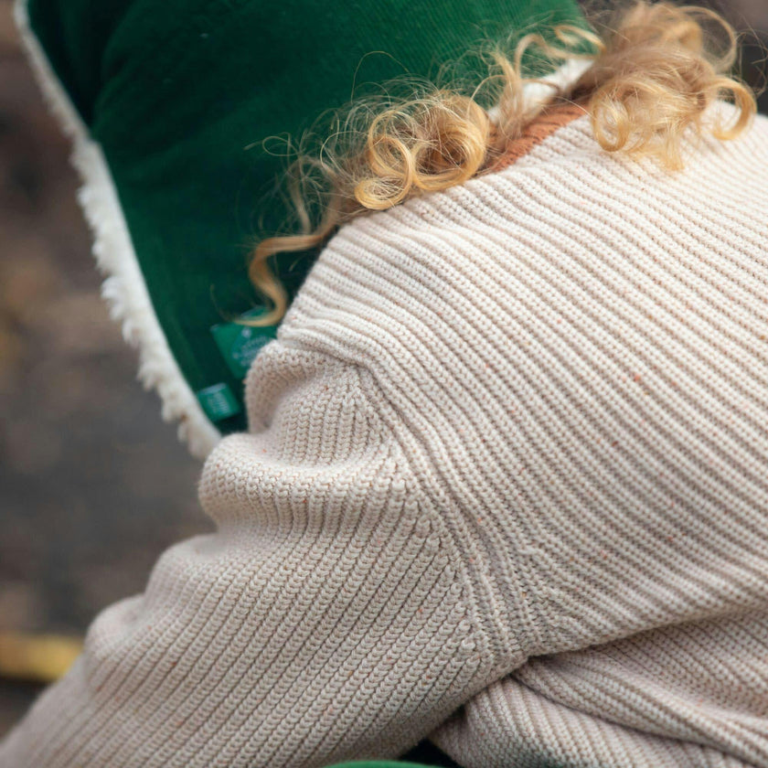 From One To Another Snug Knit Button-Up Cardigan, Cream