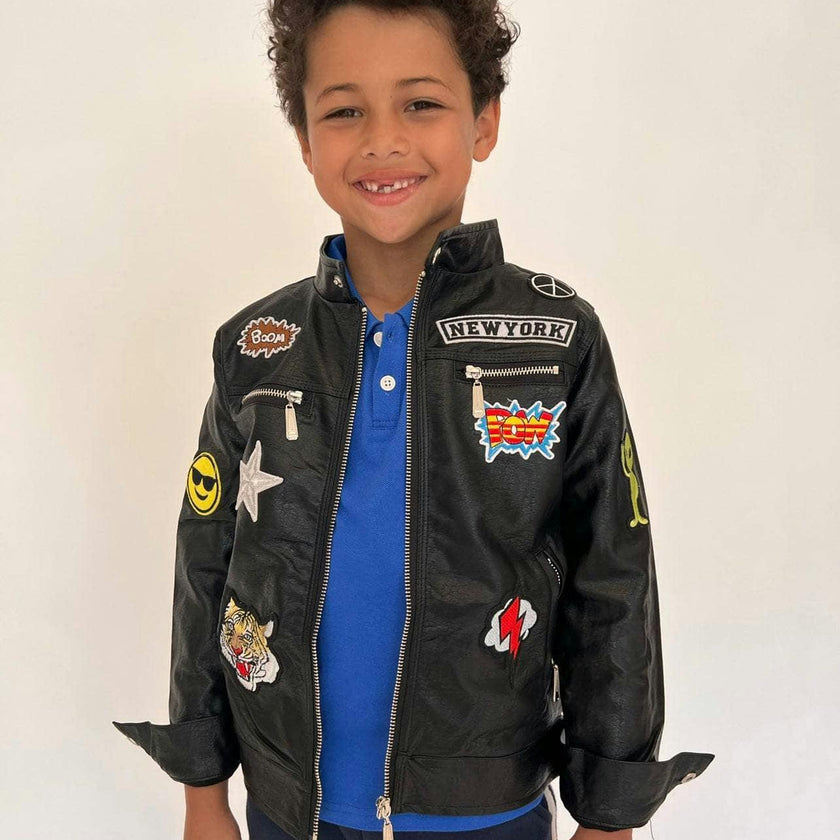 Boy All About the Patch Vegan Leather Jacket