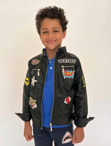 Boy All About the Patch Vegan Leather Jacket