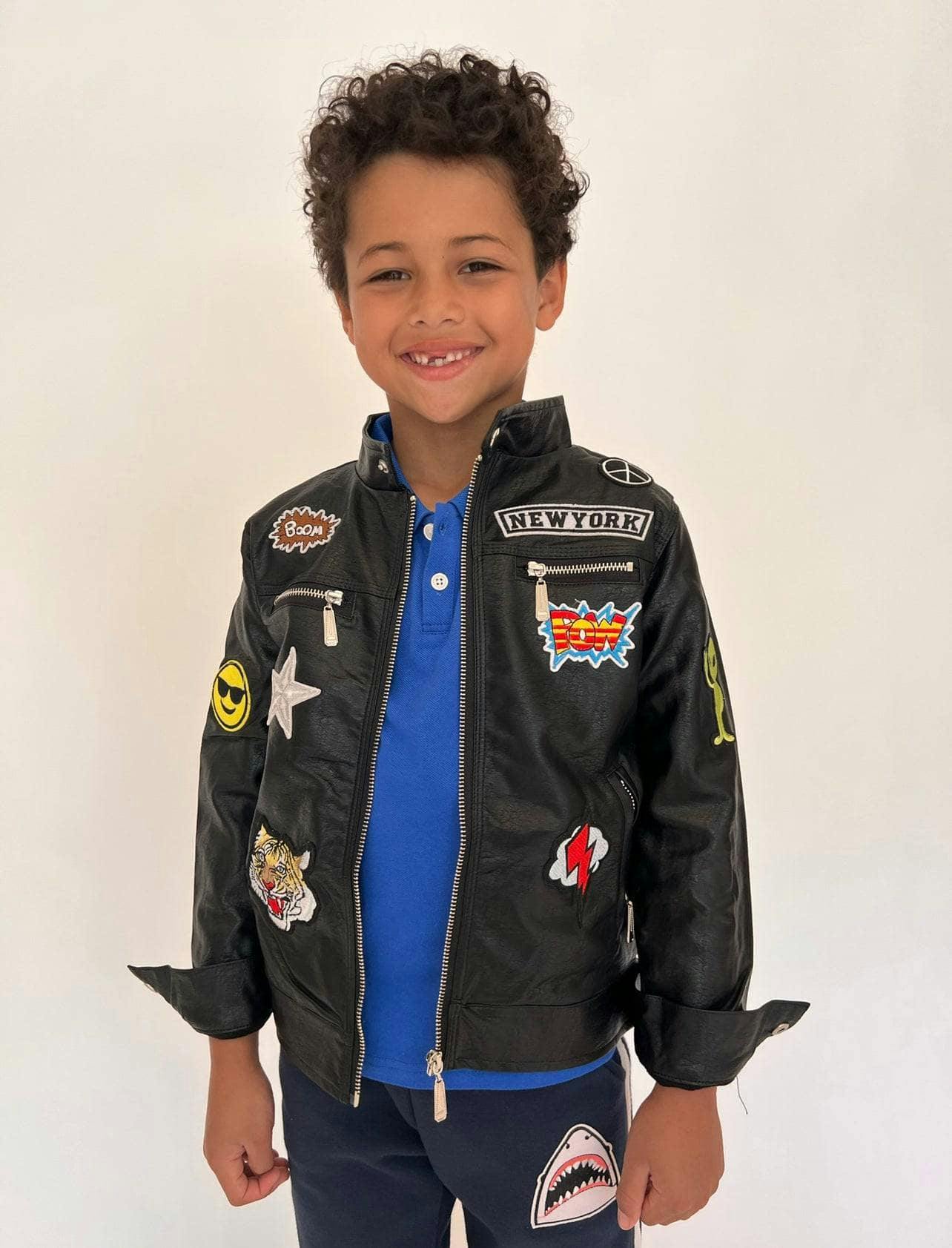 Boy All About the Patch Vegan Leather Jacket