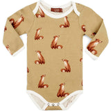 Gold Organic Cotton Long Sleeve One Piece