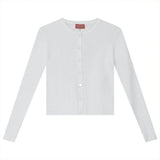 Cropped Knit Cardigan