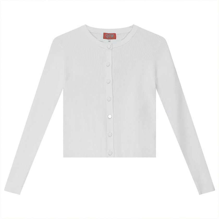 Cropped Knit Cardigan