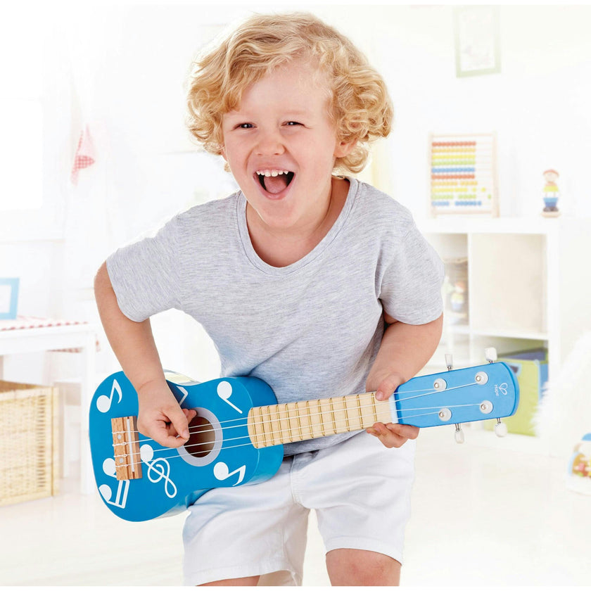 Kid's Wooden 21" Blue Ukulele