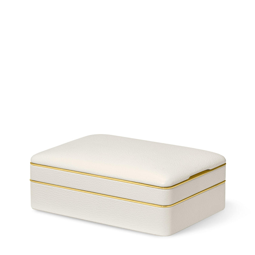 Piero Leather Small Stacked Jewelry Box