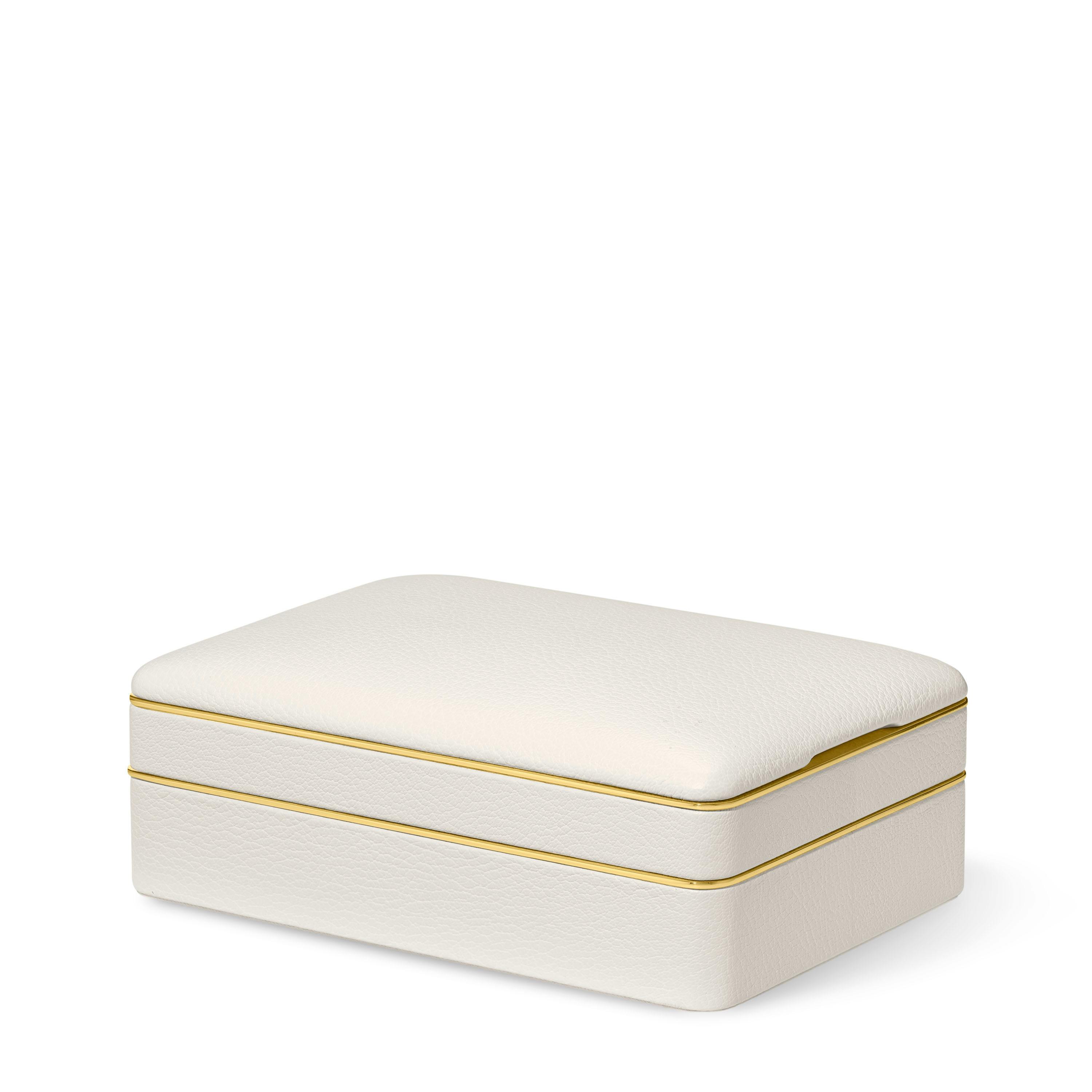 Piero Leather Small Stacked Jewelry Box