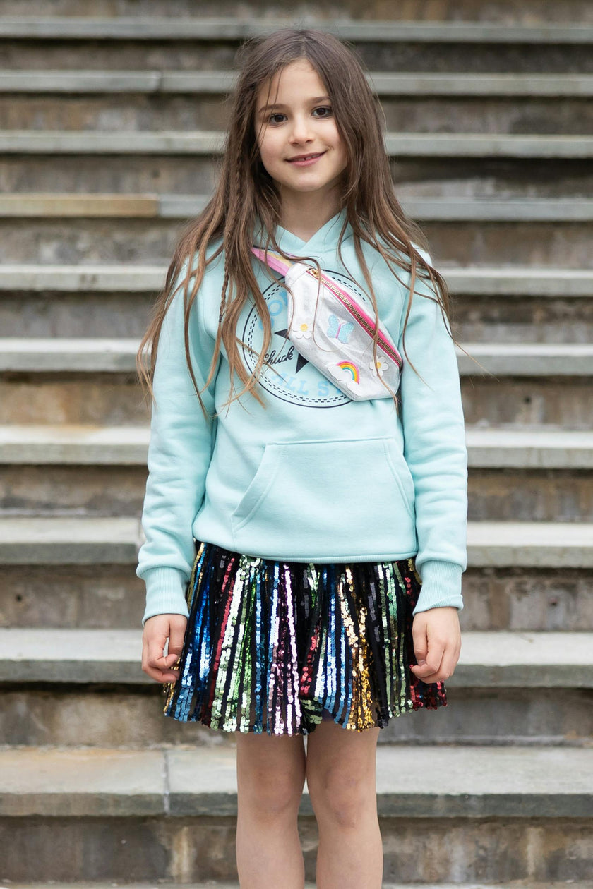 Sequins Skirt with Elastic Waistband