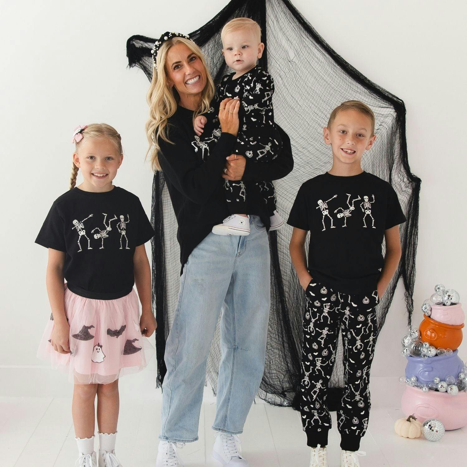 Glow In The Dark Silly Skelly Halloween Jogger