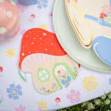 Bunnies In The Garden Mushroom House Large Napkins