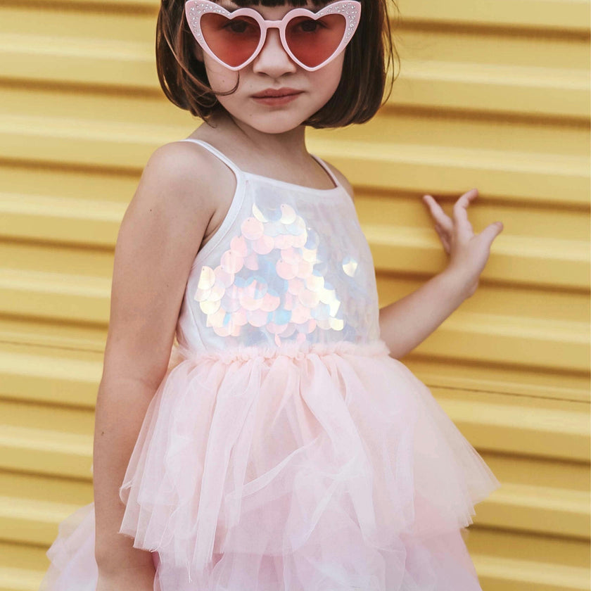 Paillette Ombre Tutu Dress, Multi