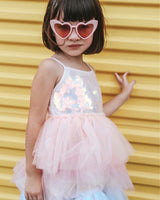 Paillette Ombre Tutu Dress, Multi