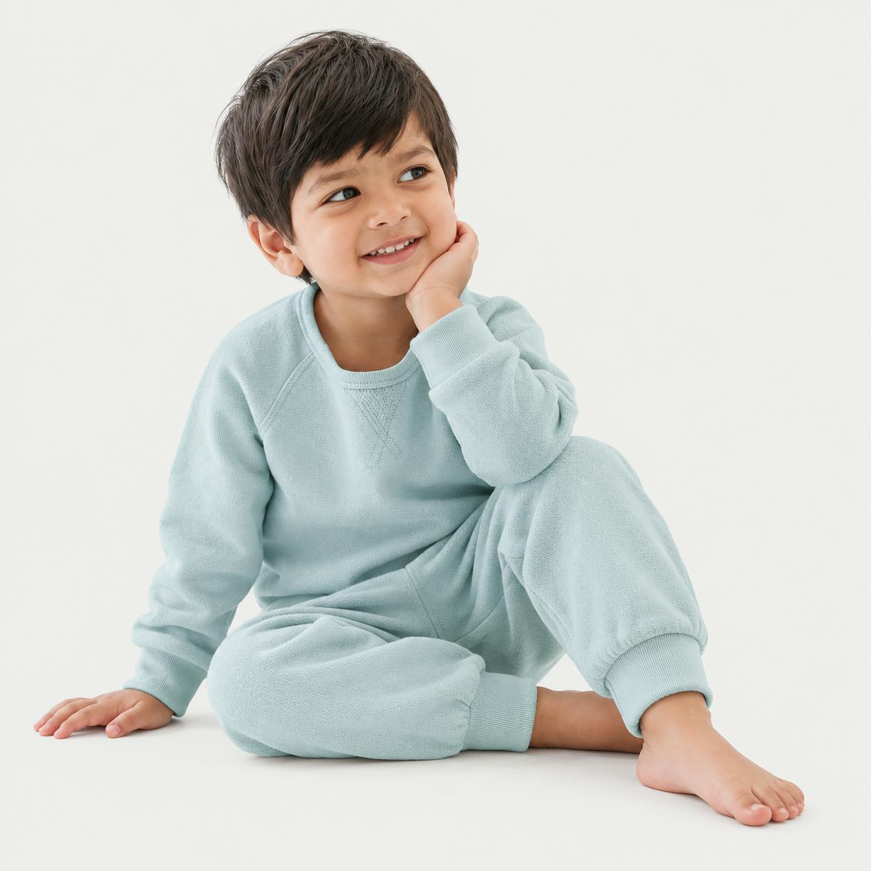 Sherpa Raglan Sweatshirt + Jogger Set