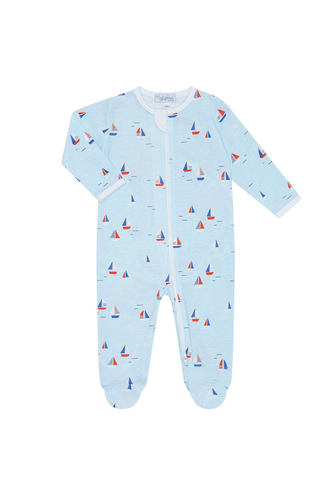Sailing Boats Zipper Footie
