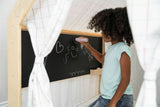 Flair | Indoor Wooden Playhouse with Desk, Chair & Chalkboard for Toddlers and Kids