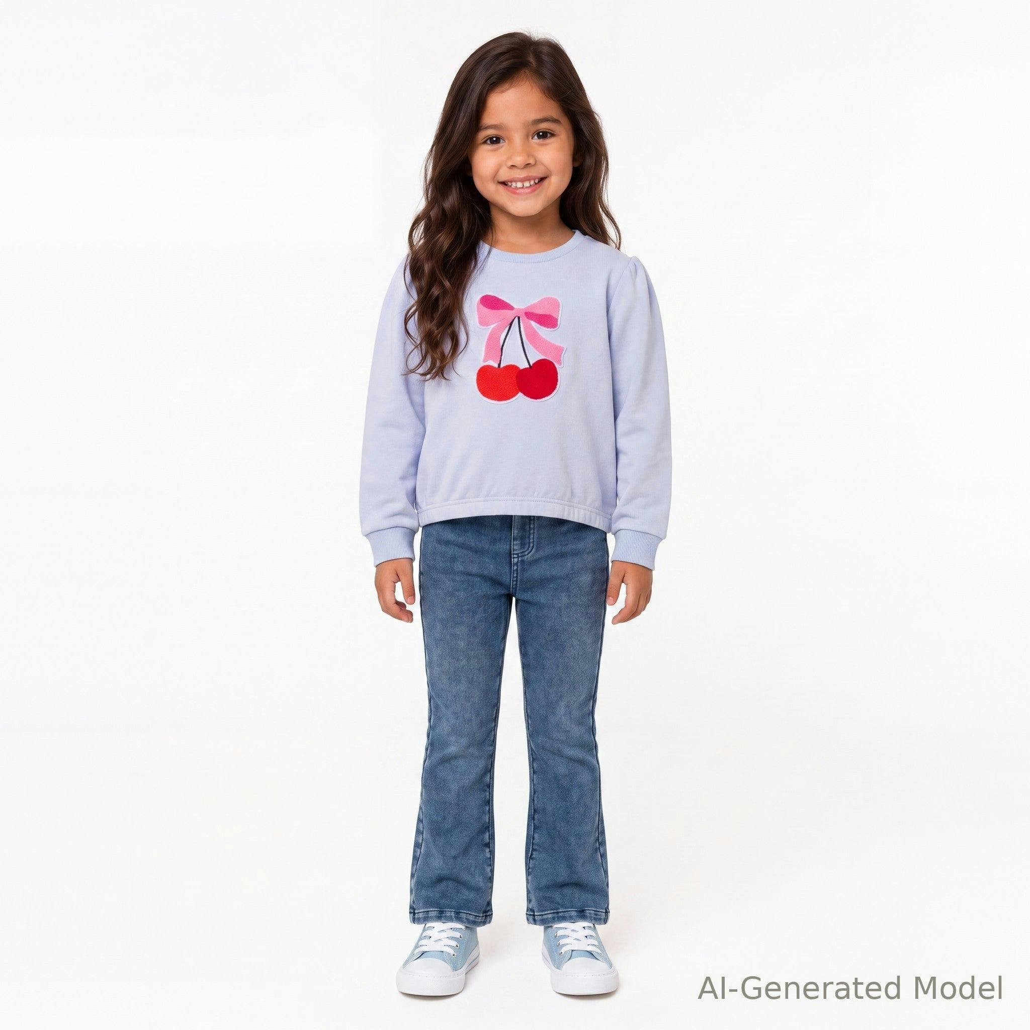 Toddler & Kids Sweatshirt | Cherry Bow