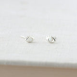 Eye with Opal Stud Earrings