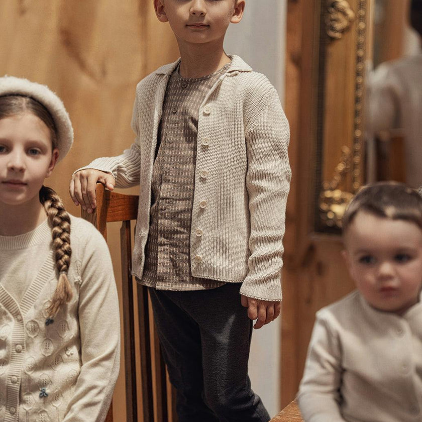 Knitted Top Blue Grey