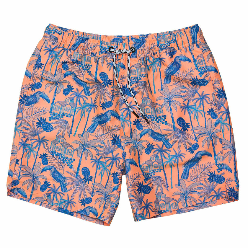 Men's Sustainable Comfort Lined Drawstring Swim Short