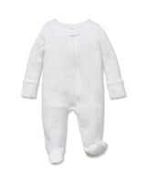Baby's Pointelle Footie Romper in White