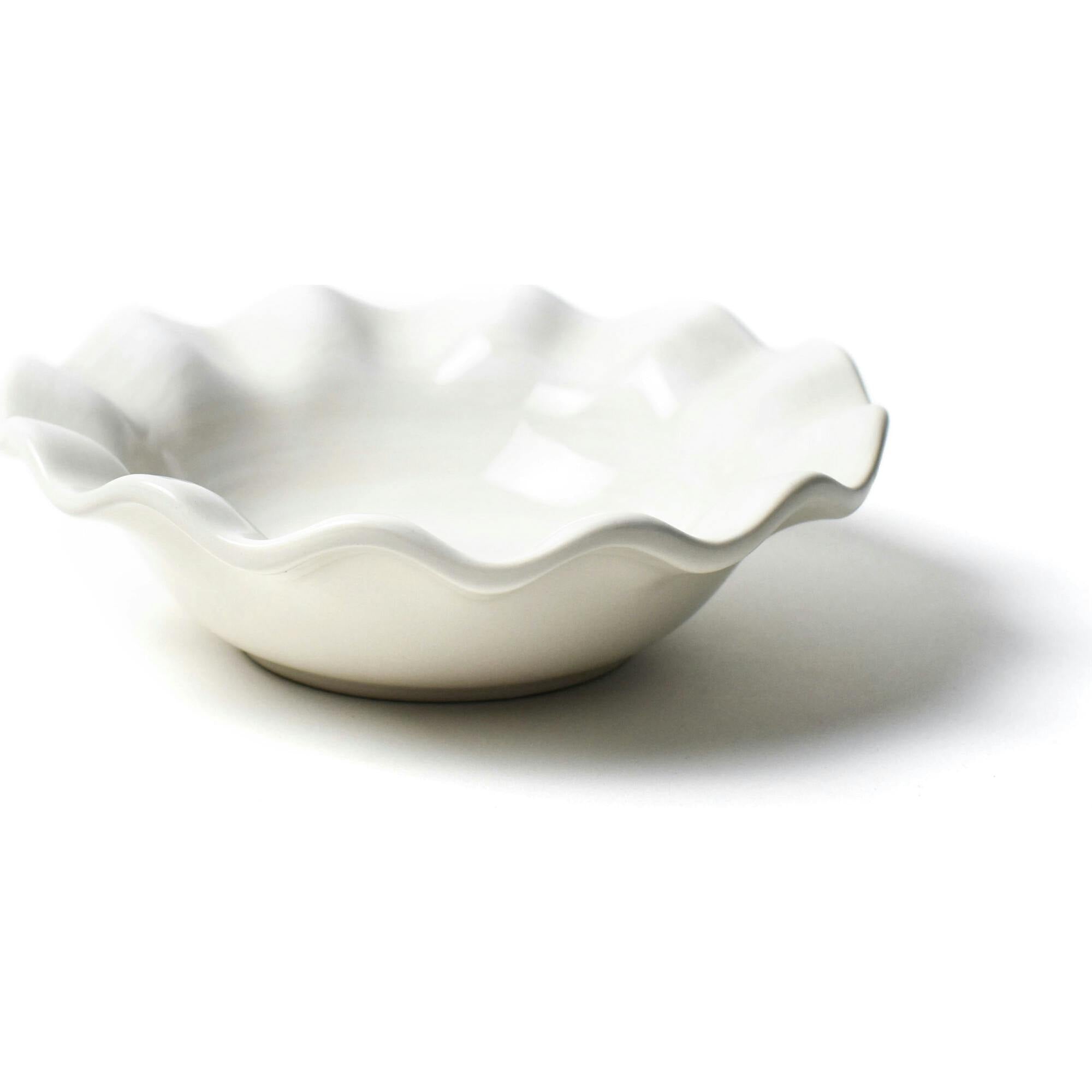 Signature White Ruffle Flare Small Bowl