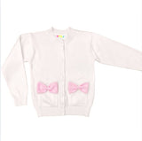 Bow Cardigan Poppy Pink