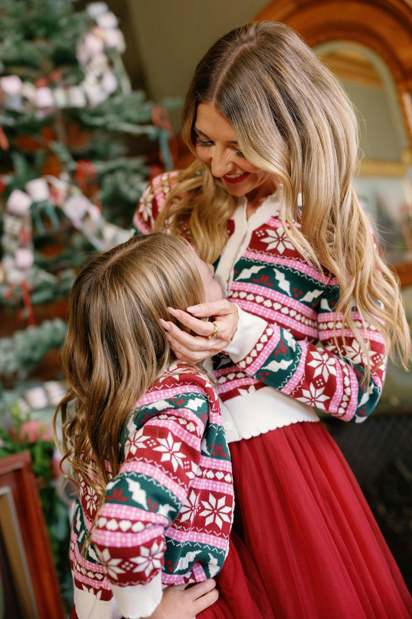 Mini Cornelia Cardigan in Festive Fair Isle