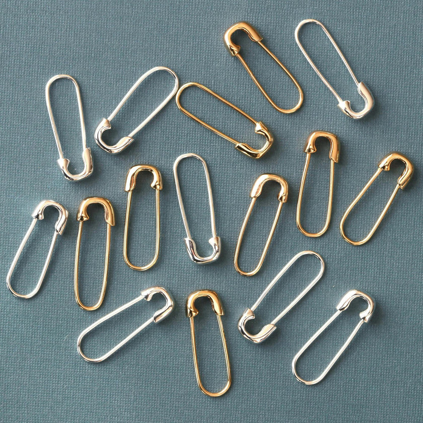 Safety Pin Hoop Earrings