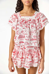 Brianna Skirt Italian Toile Red